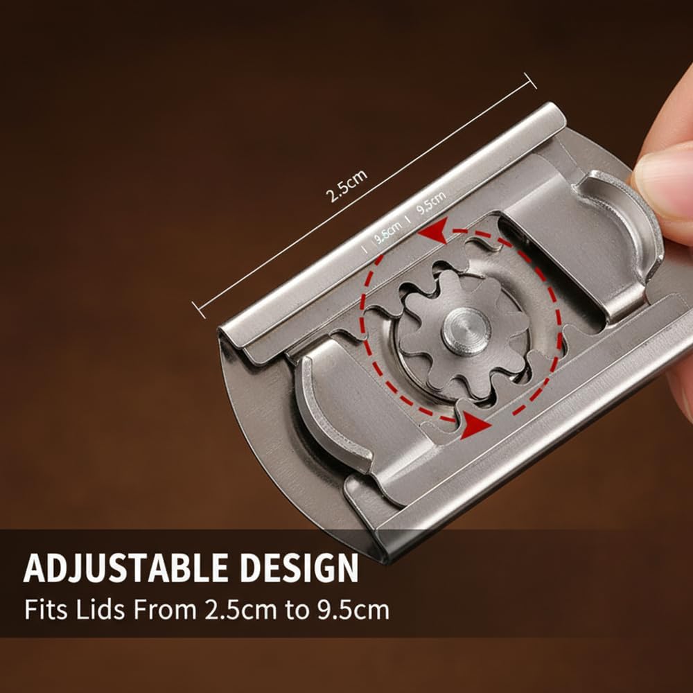 Jar Opener for Seniors and Weak Hands: Adjustable Stainless Steel Can Opener - Manual Jar Lid Remover Tool for Elderly, Adults and Everyday Home Use (green (1 pcs))