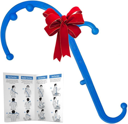 LiBa Back and Neck Massager Trigger Point Hook Therapy Tool Navy