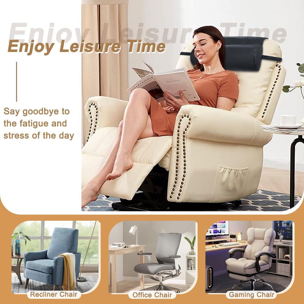 KAAMOS Recliner Headrest Pillow, Recliner Neck Support Pillow, Couch Chair Headrest Cushion for Neck Pain Relief and Cervical Support, Head and Back Cushion for Sofa, Chair