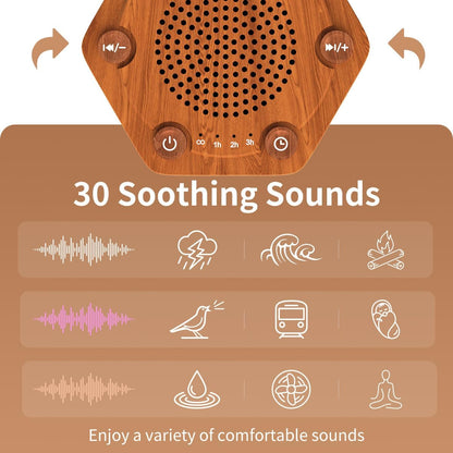 High Fidelity White Noise Sound Machines with 30 Unique Non-Looping Soothing Sounds 12 Colors Night Light 4 Timers 10-Level Brightness 32-Level Volume and Memory Function