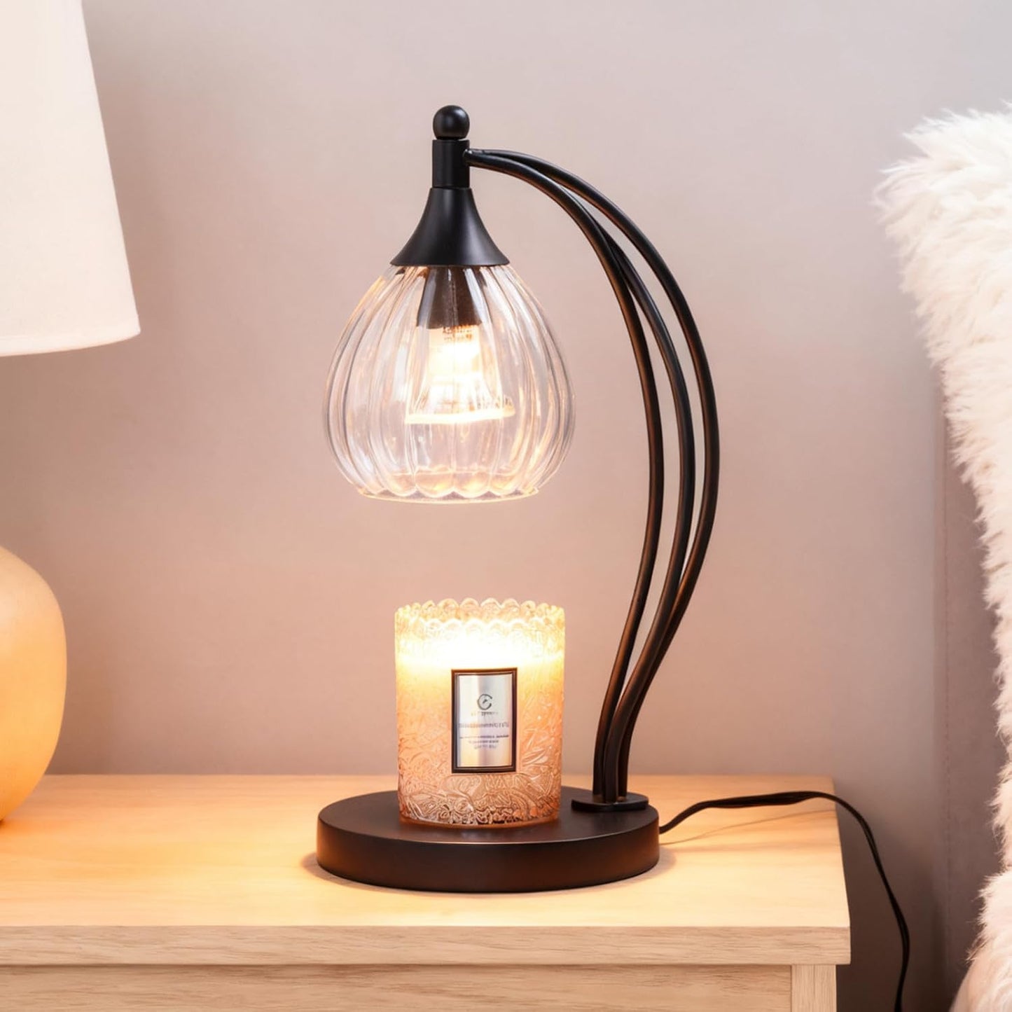Candle Warmer Lamp with Timer and Dimmer - Electric Melter for Scented Jar Candles - Housewarming, New Home Decor