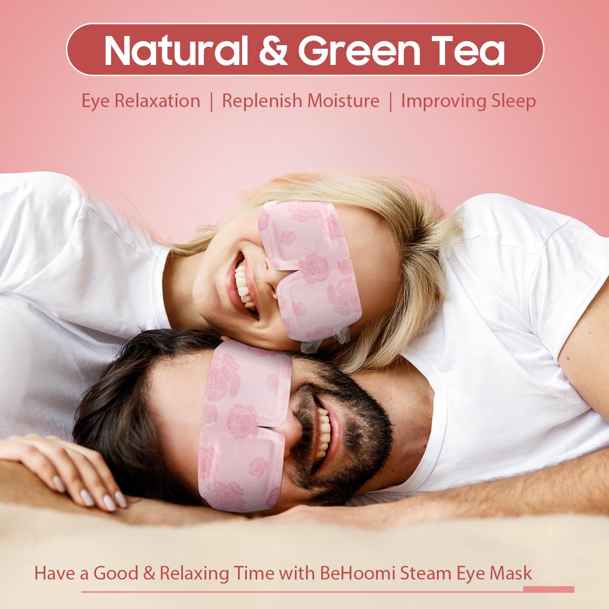BeHoomi Steam Eye Mask, 10Packs Heated Eye Mask, Self Heating Disposable SPA Warm Compress for Eyes Sleep Mask, Travel Essentials & Relaxation Gifts for Women (Lavender Scent)