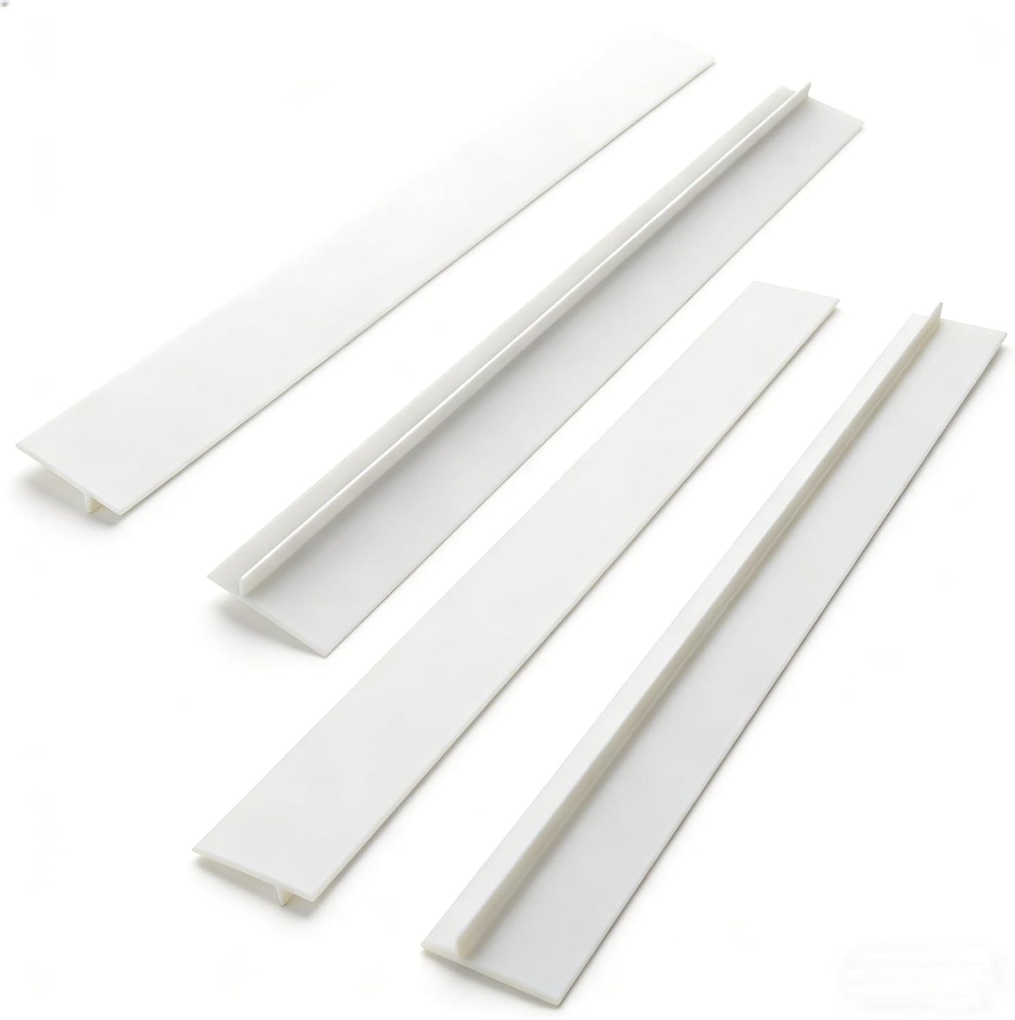 2-Pack T-Type Silicone Stove Gap Filler, 2.2"×21" Black Counter Seal Strip, Heat Resistant Food Grade Silicone Gap Cover, Easy Clean Cuttable Strip for Between Stove and Counter, Gas Range Universal