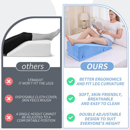 ROYALAY Leg Elevation Pillows for After Surgery, Adjustable Height Knee Surgery Recovery Equipment, Knee Replacement Recovery Aids for Hip Ankle Pain Relief Patent Pending
