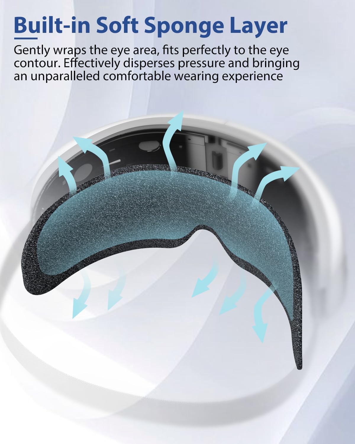 Eye Massager with Heat & Bluetooth Music, Massaging Eye Mask