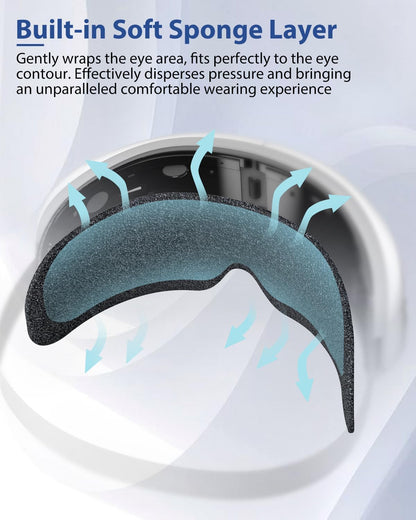 Eye Massager with Heat & Bluetooth Music, Massaging Eye Mask