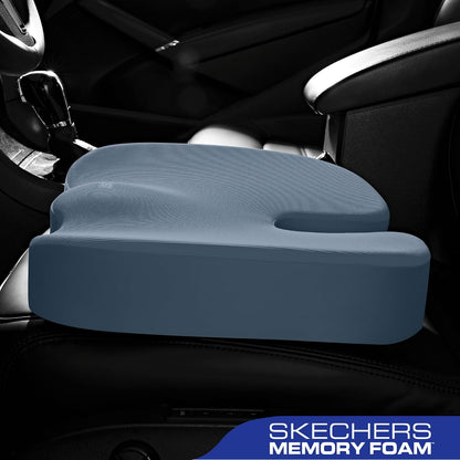 Skechers Memory Foam Seat Cushion,Office Chair Cushion for Tailbone Pain Relief,Butt Pillow for Office Chair,Car seat Cushion,Computer Desk,Long Sitting Office Workers,and Car Drivers,Black