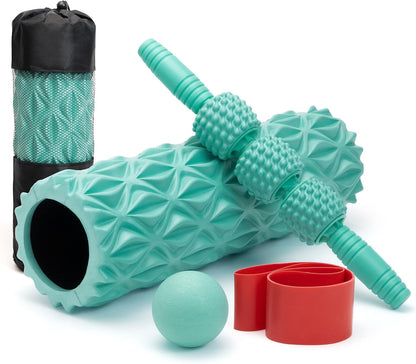 SUBCULTUREPICK 5 in1 Foam Roller Set, Trigger Point Foam Roller Deep Tissue