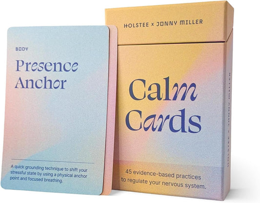 Holstee Calm Cards: 45 Science-Backed Mindfulness Exercises for Anxiety & Stress Relief – Quick Somatic Practices for Emotional Regulation, Awareness & Connection – Created with Expert Jonny Miller