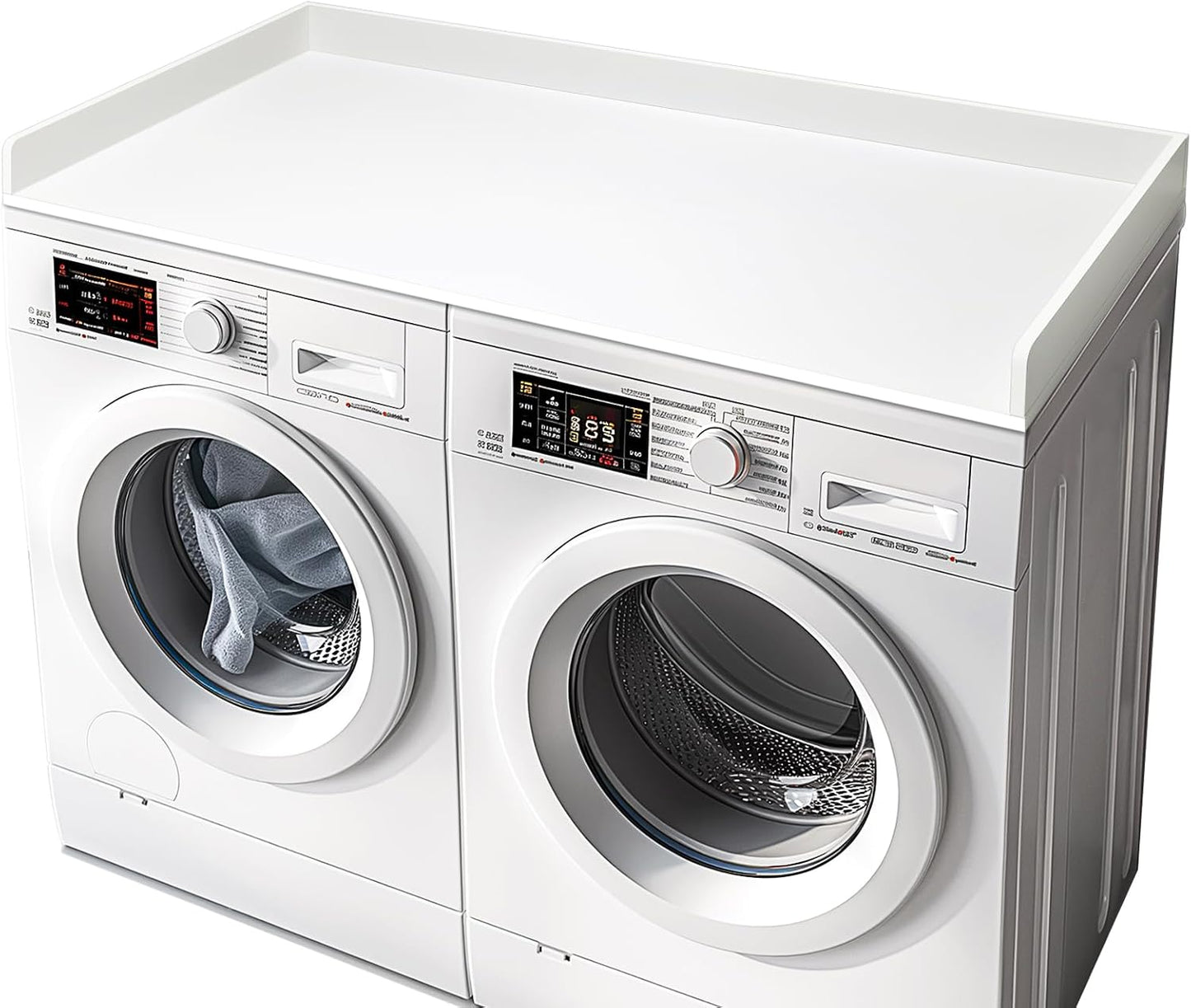 Gashell Washer Dryer Countertop, 27.5" x 54" Bamboo Washer and Dryer Countertop for Laundry Room Organization(Retro Brown)