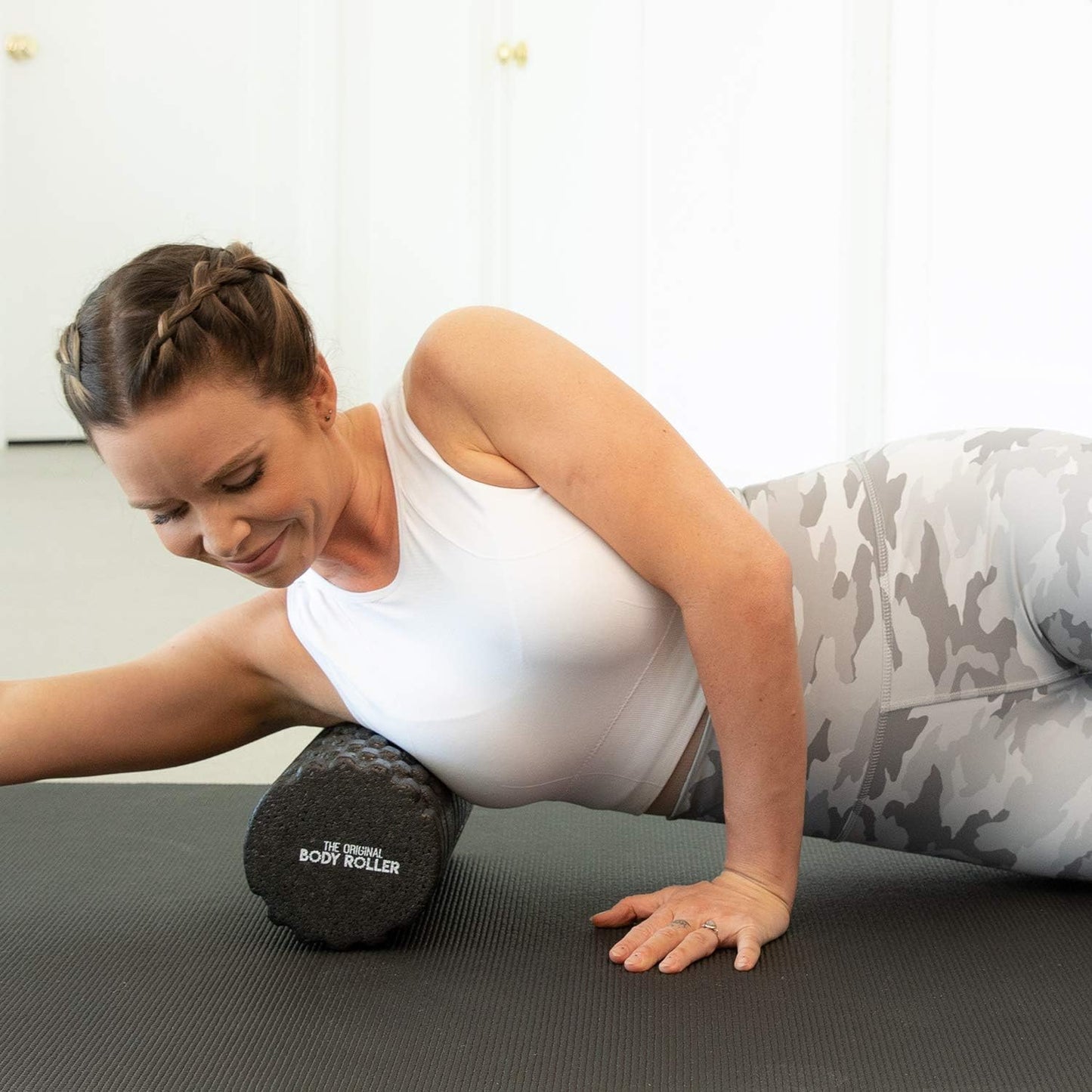 The Original Body Roller High Density Foam Roller for Exercise & Recovery | Firm, Patented Texture is ideal for pre- and post- workout massages, Trigger Point Relief, Physical Therapy, and Back Pain