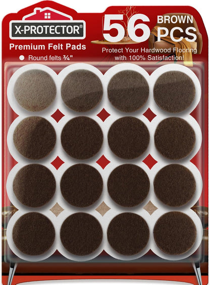 X-Protector Felt Furniture Pads - 20 PCS 6 x 1/2" - Premium Felt Strips | with Adhesive Backing - Rectangular Furniture Pads for Hardwood Floors - Cut Furniture Felt Pads to Size You Need! (Beige)