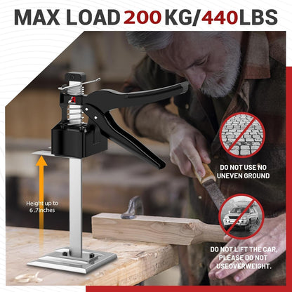 2 Pack Labor Saving Arm Jack Handle, 6.69 Inch Lift Height 440LBS Multifunctional Handheld Lifter Tool, Furniture Jack Height Adjuster for Cabinet Wall Tile Construction Installation