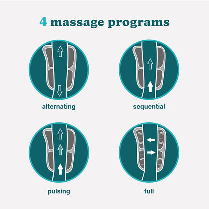 HoMedics Modulair Compression Calf Wrap Massager – Overlapped Compression Therapy with 4 Programs, Adjustable Intensity, Heat Settings, (Battery Sold Separately)