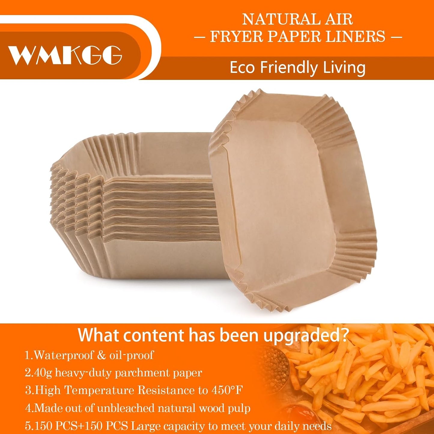 WMKGG Silicone Air Fryer Liners, 2PCS Air Fryer Silicone Liners | Reusable Rectangular Non-Stick Basket Accessories for Ninja Foodi Dual DZ201/DZ401 8-10QT