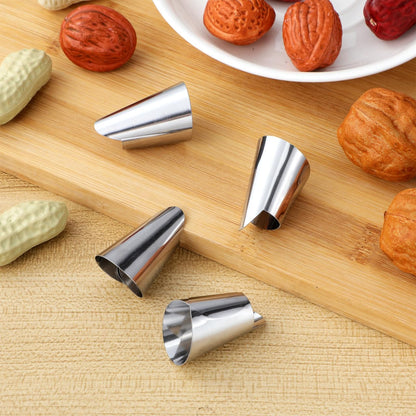 FRCOLOR 4Pcs Finger Protector Guard Set Stainless Steel Nail Cover Adjustable Kitchen Tool for Peeling Cutting Shelling