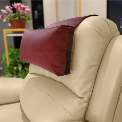 Adjustable Headrest Pillow for Recliners and Armchairs - Non-Slip Velvet Cushion for Neck Support and Pain Relief (Gray)