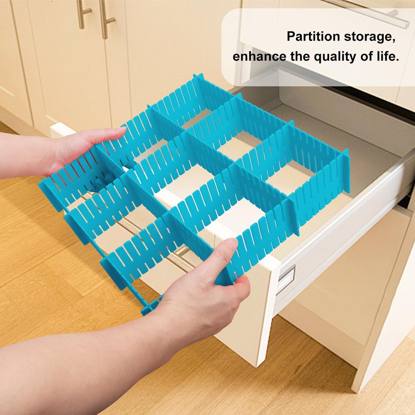 100 PCS Premium DIY Drawer Dividers, White, Adjustable Drawer Organizers for Perfectly Organized Drawers, Tidying Makeup, Clothes, Underwear, Cutlery, Kitchen, Bathroom, Bedroom, Office