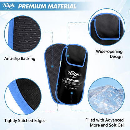 Hilph Foot Ice Pack Slippers, 1 Pair Ice Pack for Feet & Toes Pain Relief | Reusable Hot Cold Therapy for Plantar Fasciitis, Gout, Bunions, Neuropathy Relief, Surgery Recovery, HSA Eligible FSA, Blue