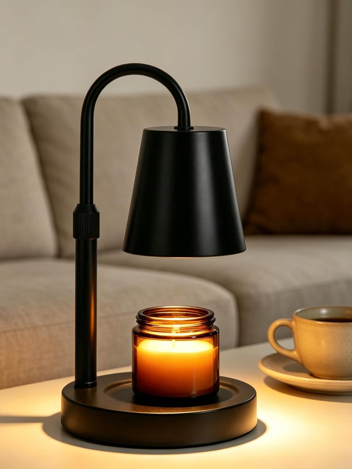 Dimmable Black Candle Warmer Lamp with Timer for Jar Candles