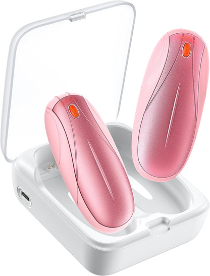 Hand Warmers Rechargeable 2Pack,14000mAh Electric Hand Warmers with Charging Case,Quick Charge Portable Heater,Gifts for Christmas,Winter,Outdoor,Camping,Hunting Accessories