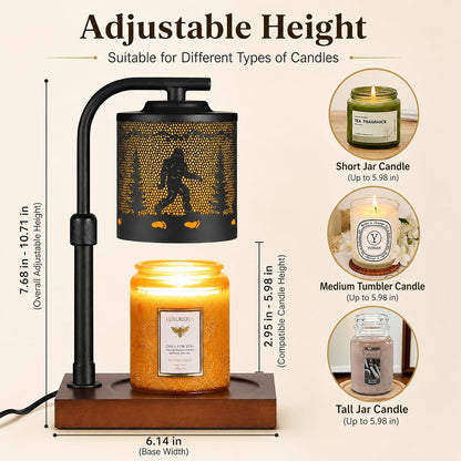 Candle Warmer Lamp Adjustable Height Dimmable for Jar Candles Hummingbird