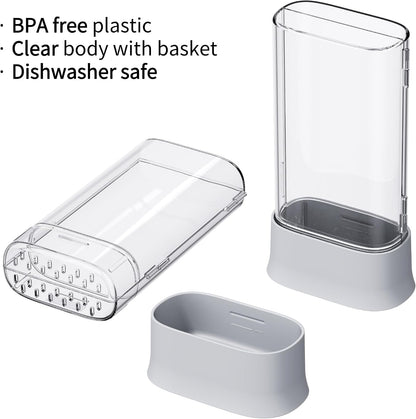 Green Saver Herb Keeper – Refrigerator Storage Container for Cilantro, Asparagus, Fresh Herbs, Dishwasher Safe, Extends Freshness 10 Days – 2 Pack