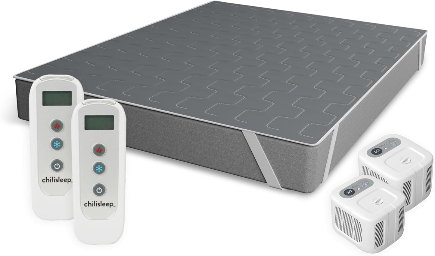 Chilipad Cube Bed Cooling System - Cooling & Heating Mattress Topper, Set Individual Bed Temperature, Cool Sleep Enhancement, Temp Range of 60-115°F, ME Half Queen Bedsize (30"W x 80"L), Model: CP500