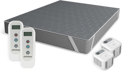Chilipad Cube Bed Cooling System - Cooling & Heating Mattress Topper, Set Individual Bed Temperature, Cool Sleep Enhancement, Temp Range of 60-115°F, ME Half Queen Bedsize (30"W x 80"L), Model: CP500