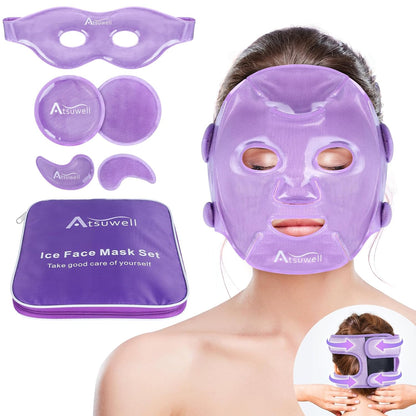 Atsuwell Cooling Ice Face Eye Mask Set