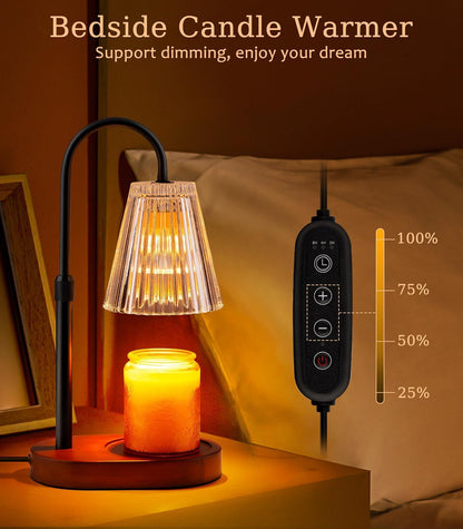 Candle Warmer Lamp with Timer - Electric Candles Wax Warmers Glass Lamps