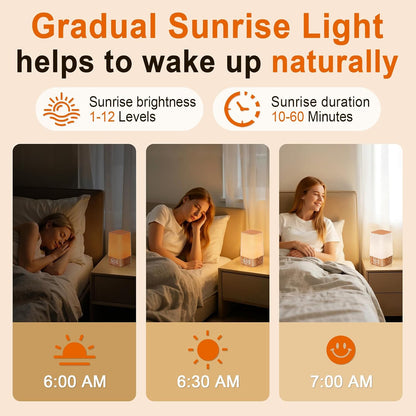 Sunrise Alarm Clock with Sound Machine, Gentle Wake Up Light for Bedroom