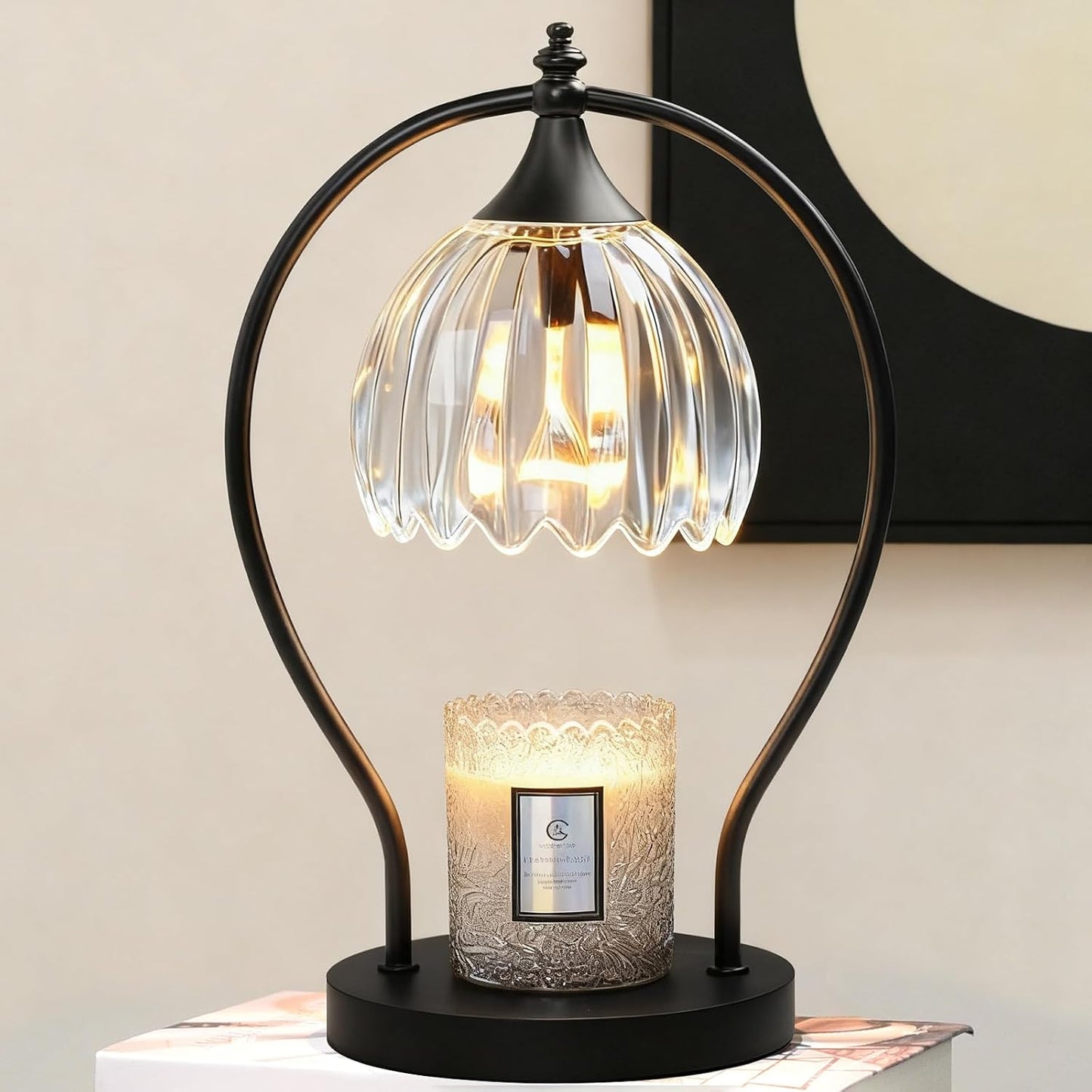 GOODBUY Candle Warmer Lamp with Timer Dimmable: Electric Candle Warmer Birthday Gifts for Women Mom - Candle Lamp Warmer House Warming Gifts New Home Decor - Wax Warmer for Jar Candles with 2 Bulbs