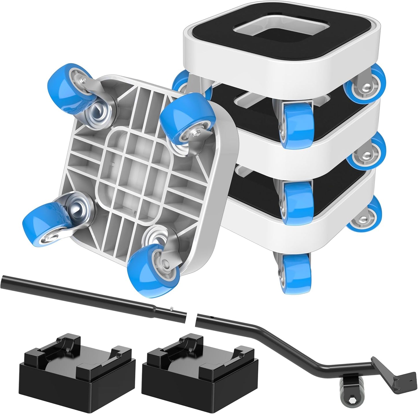 New Upgrade Furniture Sliders: Furniture Movers with Wheels & Groove | Furniture Dolly with 360° Rotatable Wheels - Appliance Roller for Moving Heavy Sofa Bed - Load Capacity Up to 750lb