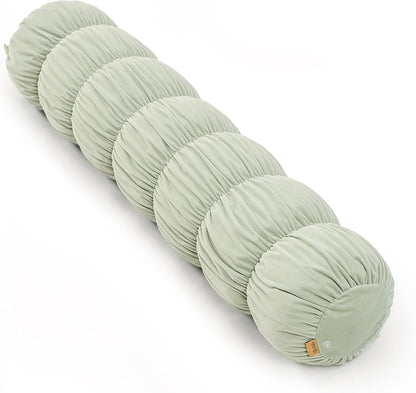 Pat. Pend. Long Bolster Pillow for Bed, 39 Inch, Misty White