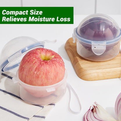 4 Pack Onion Storage Containers, Portable Fruit and Vegetable Savers Storage Containers, Onion Storage Keeper Containers for Fridge, Reusable Onion Holder Organizer for Tomato Lemon Apple