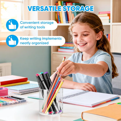 2Pack Magnetic Pen Holder, Magnetic Dry Erase Marker Holder Whiteboard Acrylic Marker Holder for Refrigerator, Office, Classroom, Pencil Cup, Pen Caddy, Classroom Organization