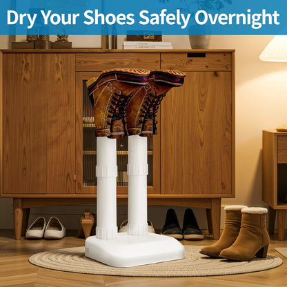 Silent Boot Dryer for Work Boots Sneakers, No Heat Shoe Dryer | Fanless Noiseless Boot Warmer Deodorizer Fits Gloves, Ski Gear, Cleats, Workers, Families, Hunters, Rainy Day, Snowy Day Gift