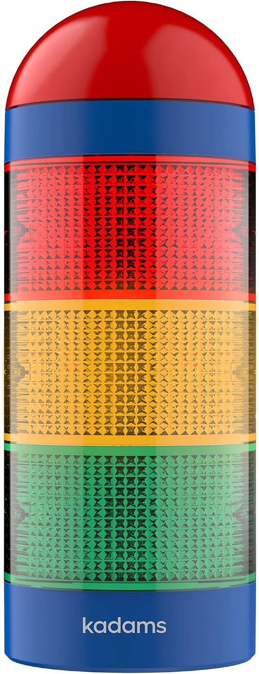 KADAMS Visual Timer for Kids with Pre-Alarm, Traffic Light Countdown Timer for ADHD Toddlers Classroom 24H Digital Timer, 5 Volume Levels Mute Pause Memory for Homework Learning Home Routine