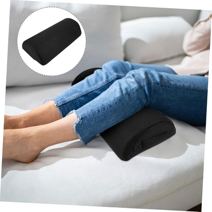 Knee Leg Pillow for Sleeping, Half Moon Bolster Pillow Memory Foam Pillows Lumbar Support Footrest Cushion for Back Hip Ankle Semi Roll Grey