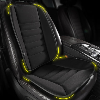 kingphenix Car Seat Cushion with Back Support Pillow, Memory Foam, Black | Memory Foam Car Cushion for Long Driving, Truck, Office Chair, Tailbone and Lower Back Support