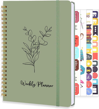 Thboxes A5 Weekly Planner Notebook, 52 Week Undated Journal for Women, Pink