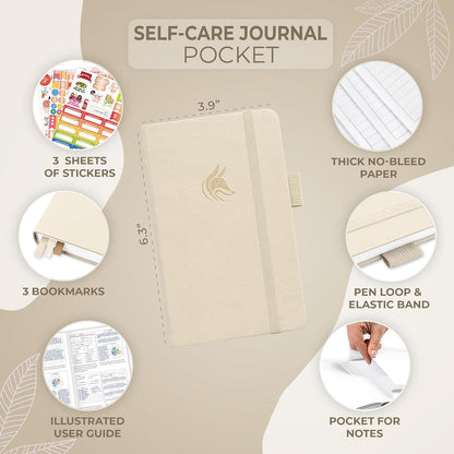 Clever Fox Self-Care Journal for Women, Daily Planner 5.8x8.3 Aquamarine | 3-month mental health journal, habit tracker, wellness journaling supplies for women & teen girls, gratitude & mood log