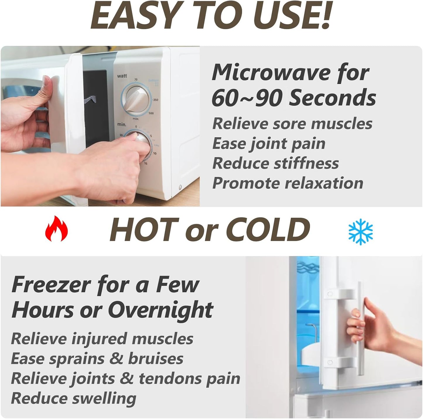 RelaxCoo Heating pad Microwavable with Washable Cover 6 * 12" Microwave Moist Heat Pad for Neck Shoulder, Cramps, Back Pain Relief, Warm Compress Rice Bean Bag Hot Pack for Muscles, Joints, Lavender