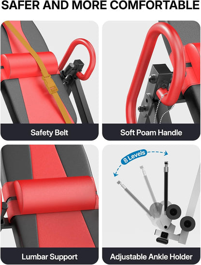 YOLEO Gravity Inversion Table for Back Pain Relief 2026 New Inversion Table