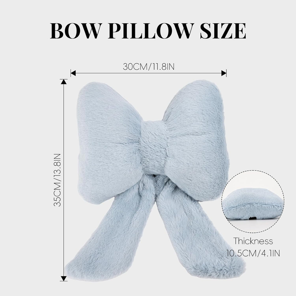 2 Pack Bow Car Headrest Pillows Plush Car Neck Pillows for Travel Driving Office Chair Head Support Cushions, Also Cute Car Decor Accessories (Black)