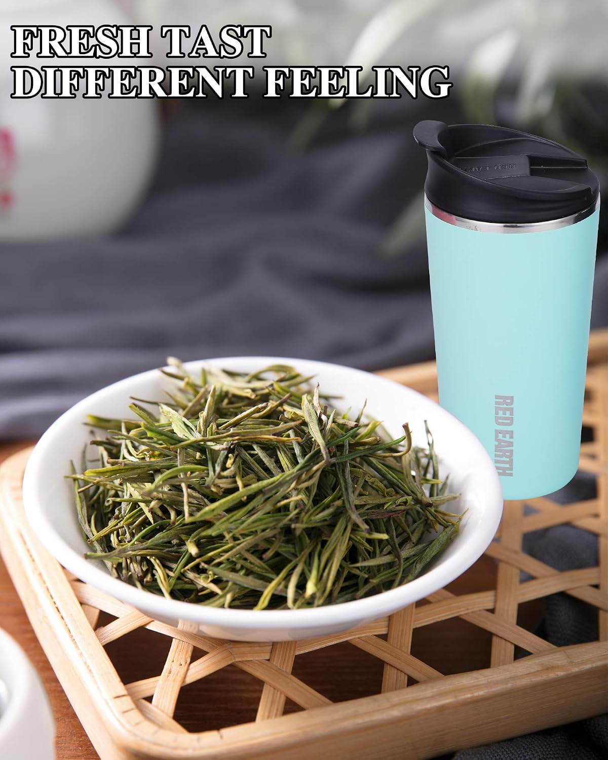 GiNT 17oz Travel Tea Mug with Infuser, 2 Lids. Vacuum Insulated 316 Stainless Steel Coffee Mug. Dishwasher Safe Tea Cup with Strainer for Hot & Cold Brew Coffee. Mothers Day Gifts for Mom (Green)