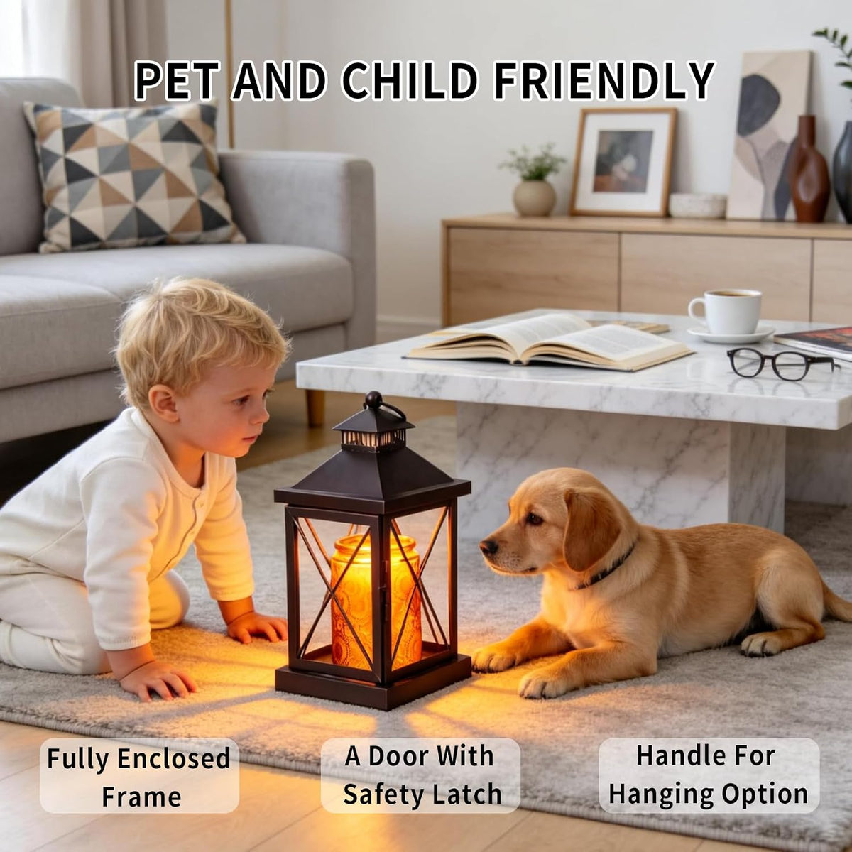 2026 New Candle Warmer Lamp with Timer,Compatible with 3 Wick Candles Jars,Vintage Candle Warmer Lantern Lamp,Dimmable Farmhouse Candle Lamp Warmer,Fully Enclosed and Hanging Up Designed