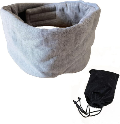 FAN WU Cotton Sleep Mask with Travel Pouch, Zero-Pressure Blackout Mask