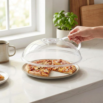 11 Inch Microwave Splatter Cover, Microwave Cover for Food with Handle & Adjustable Steam Vents, Anti-Splatter Plate Lid for Heating, Splatter Guard for Microwave Oven, BPA-Free